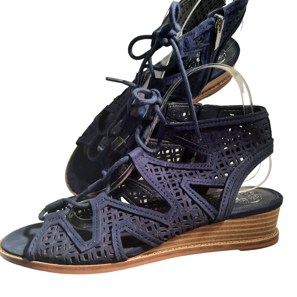Vince Camuto Rollera, Navy Elko Nubuck Sandals